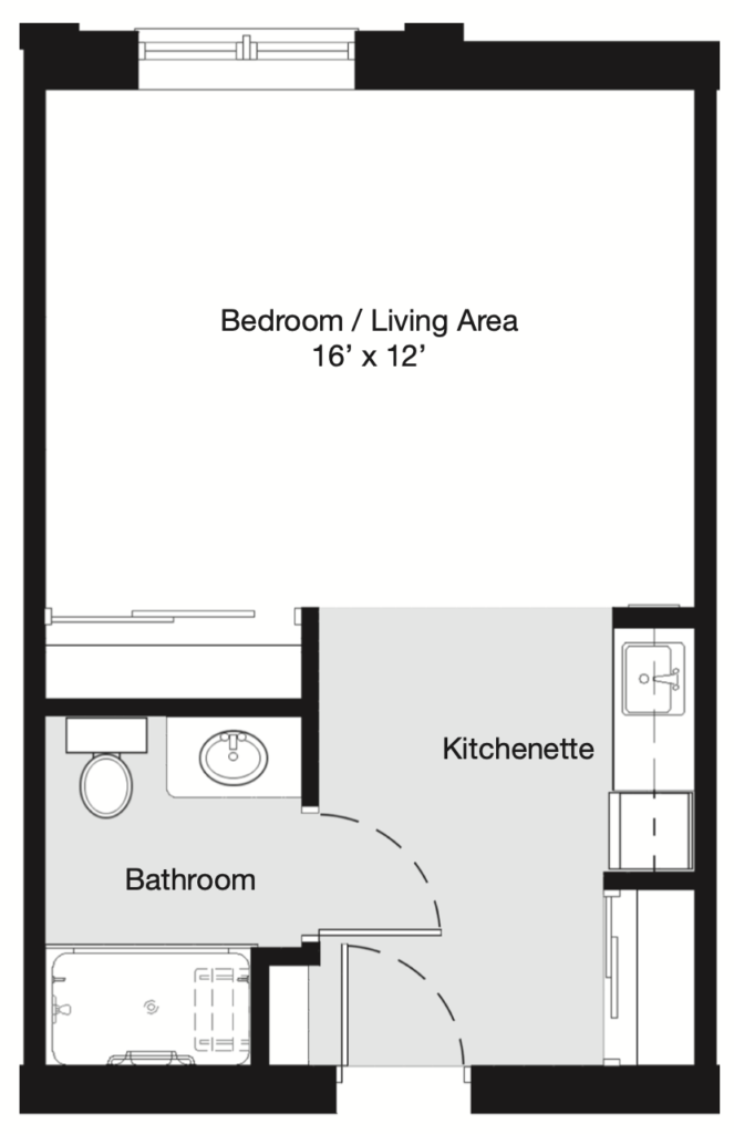 seasons royal oak village studio suite 419 square feet